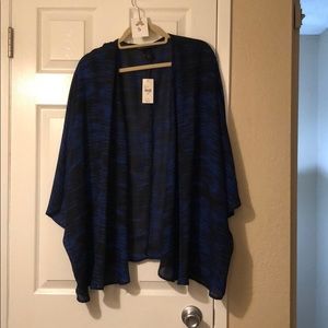 Blue and black shawl/cover